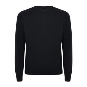 FAY Crew Neck Pullover Sweater Men BLACK Sweaters & Cardigans